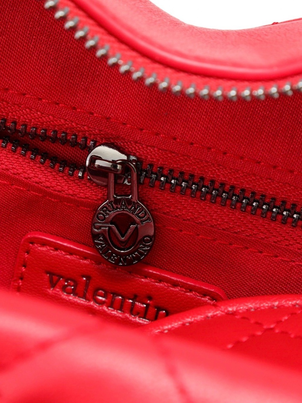 Valentino Orlandi Quilted Heart Mini Crossbody in Red - Picture 5 of 5